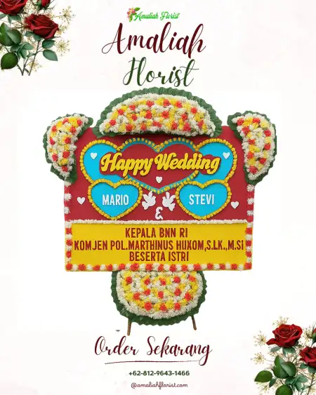 Papan Bunga Pernikahan Bangelan